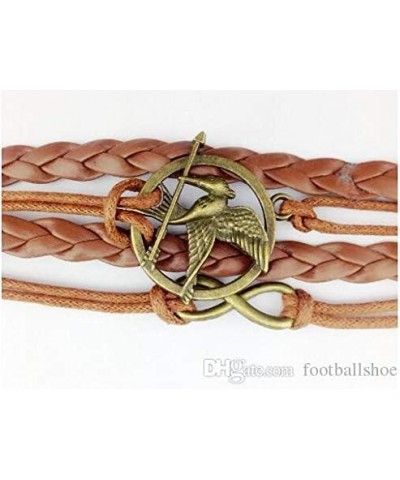 Fashion Vintage Hunger Games Birds Infinity Bracelet Leather $6.45 Bracelets