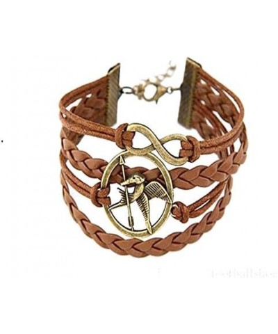 Fashion Vintage Hunger Games Birds Infinity Bracelet Leather $6.45 Bracelets