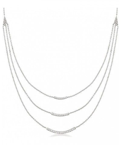 RS Pure 0.35 ct. t.w. Diamond Layered Necklace in Sterling Silver. 14 inches $126.00 Necklaces