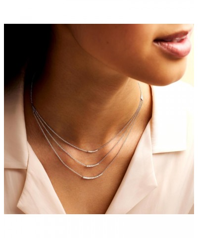 RS Pure 0.35 ct. t.w. Diamond Layered Necklace in Sterling Silver. 14 inches $126.00 Necklaces