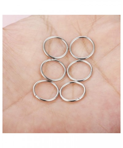 Hypoallergenic Nose Rings Hoops 6-8Pcs 18G 316L Stainless Steel Hinged Segment Clicker Rings for Septum Cartilage Daith Conch...