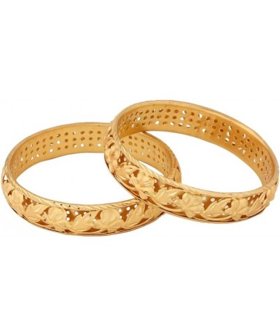 JewarHaat Indian Bangles Gold Plated Handmade Etching Work Bracelet Jewelry for Women & Girls Etching Work 2.4 $11.33 Bracelets