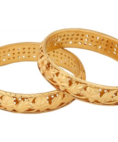 JewarHaat Indian Bangles Gold Plated Handmade Etching Work Bracelet Jewelry for Women & Girls Etching Work 2.4 $11.33 Bracelets