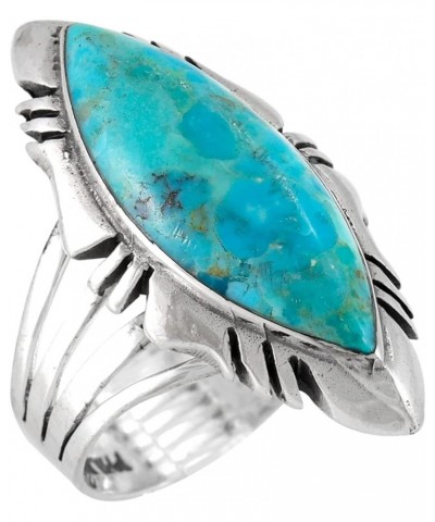 Turquoise Ring Sterling Silver 925 Genuine Gemstones (SELECT color) Turquoise $26.40 Rings