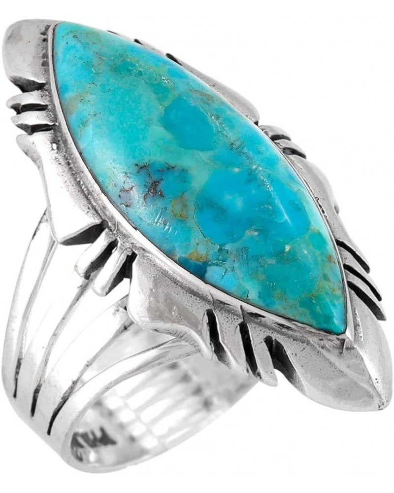 Turquoise Ring Sterling Silver 925 Genuine Gemstones (SELECT color) Turquoise $26.40 Rings