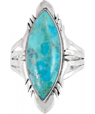 Turquoise Ring Sterling Silver 925 Genuine Gemstones (SELECT color) Turquoise $26.40 Rings