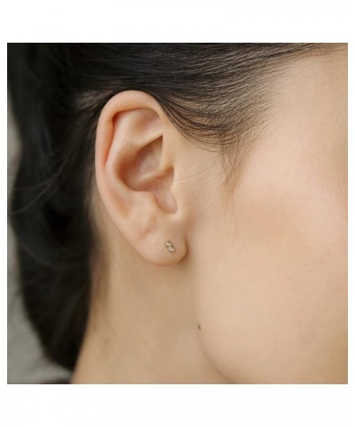 Tiny Double Crystal Stud Earrings | Minimalist, Delicate Jewelry Rose Gold $11.69 Earrings