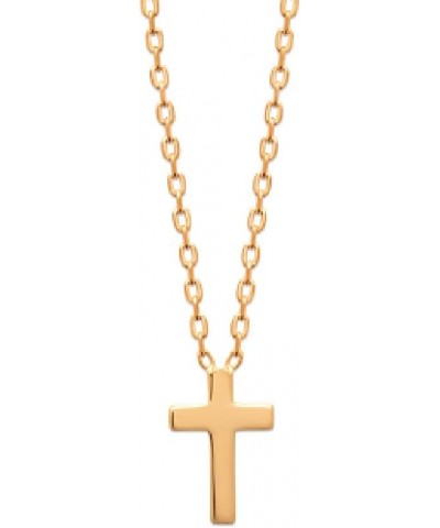 Cross Necklace for women in 18K Gold Plated or 925 Sterling Silver Plated Rhodium Necklace with Black or White Cross and Cubi...