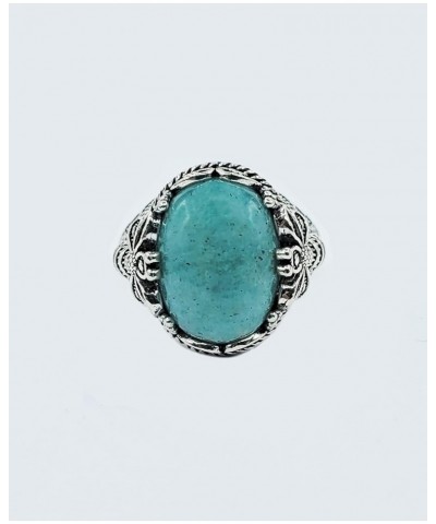 925 Sterling Silver Filigree Art Queen Bee Detailed Women Statement Ring with Gemstone, Gift Boxed Amazonite $32.50 Rings