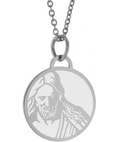 Gold/Silver Plated Christus Statue Necklace - Close in Stainless Steel Silver $12.75 Necklaces