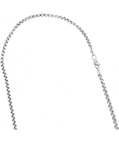 14K Solid White or Yellow Gold 2.4mm Wide Shiny Round Box Chain 16"- 24" Necklace Lobster Clasp 24.0 Inches White Gold $200.2...