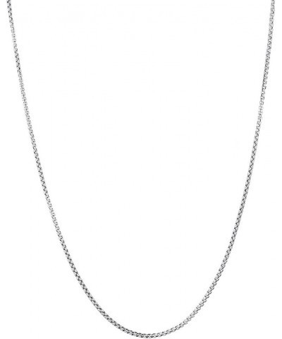 14K Solid White or Yellow Gold 2.4mm Wide Shiny Round Box Chain 16"- 24" Necklace Lobster Clasp 24.0 Inches White Gold $200.2...