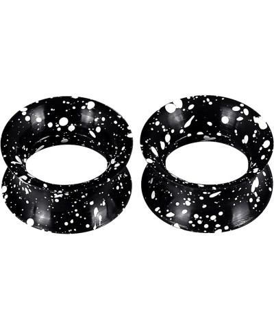 2pcs Soft Silicone Tunnels with Colorful Spots Piercing Jewelry Earrings Gauges 2g-1 inch black with white spots $3.77 Body J...