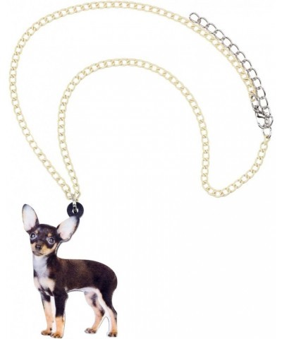 Acrylic Black Chihuahua Dog Necklace Pendant Chihuahua Jewelry Gifts for Women Kids Girls (Black) $8.39 Necklaces