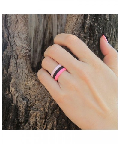 Silicone Stackble Braided Rubber Rings for Women,Glitter Rubber Band,Geometric Silicone Promise Rings,Diamond Pattern,Wave Pa...