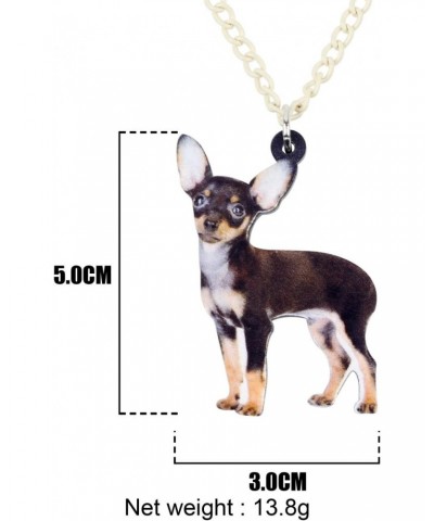 Acrylic Black Chihuahua Dog Necklace Pendant Chihuahua Jewelry Gifts for Women Kids Girls (Black) $8.39 Necklaces