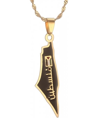 Palestine Israel Pendant Chain Necklaces Silver Color Gold Color Jewelry Gold $6.75 Necklaces