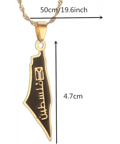 Palestine Israel Pendant Chain Necklaces Silver Color Gold Color Jewelry Gold $6.75 Necklaces