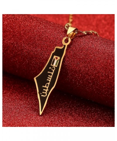 Palestine Israel Pendant Chain Necklaces Silver Color Gold Color Jewelry Gold $6.75 Necklaces