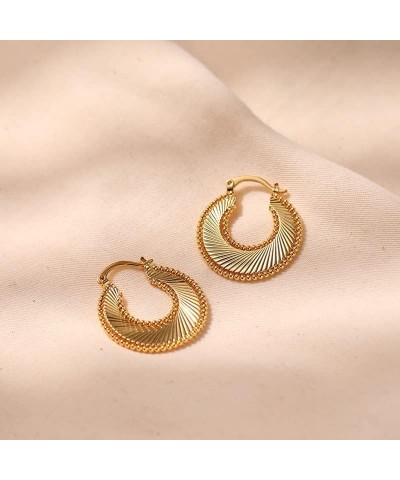 Gold Hoop Teardrop Earrings for Women, Lightweight Dupes Earrings Open Hoops Waterdrop 14K Golden Plated Stud Earrings Trendy...