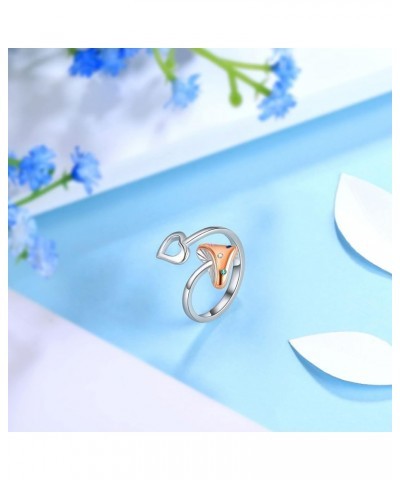 Adjustable Mushroom Ring Women Rose Gold Over 925 Sterling Silver Mushroom Dangle Earrings for Girls Love Heart Mushroom Neck...