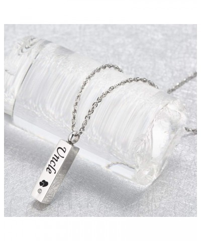 Crystal Bar Urn Necklace for Ashes Cremation Jewelry Fillable Necklace Stainless Steel Memorial Necklace Uncle $9.86 Necklaces