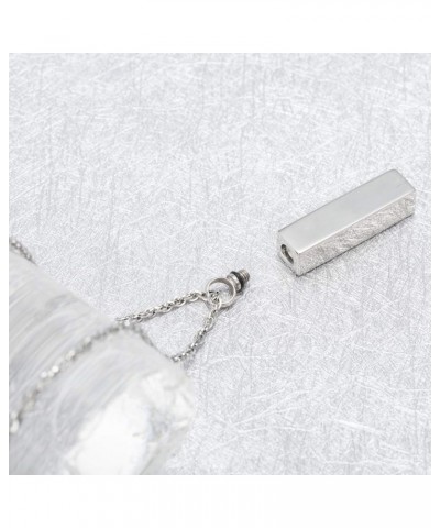 Crystal Bar Urn Necklace for Ashes Cremation Jewelry Fillable Necklace Stainless Steel Memorial Necklace Uncle $9.86 Necklaces