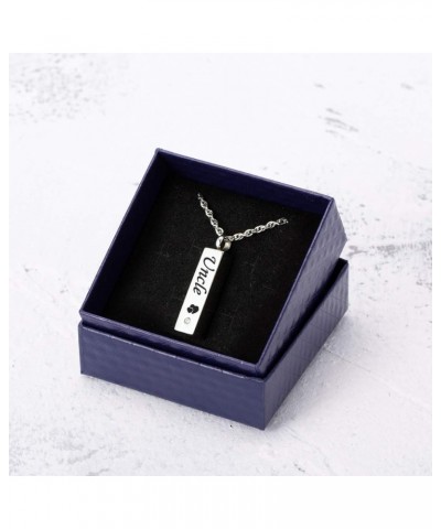 Crystal Bar Urn Necklace for Ashes Cremation Jewelry Fillable Necklace Stainless Steel Memorial Necklace Uncle $9.86 Necklaces