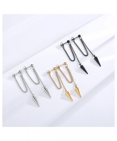 Gold Chain Earrings for Women Irregular Bar Spike Drop Dangle Earrings Long Threader Earring Line Dangly Tassel Earrings Hypo...