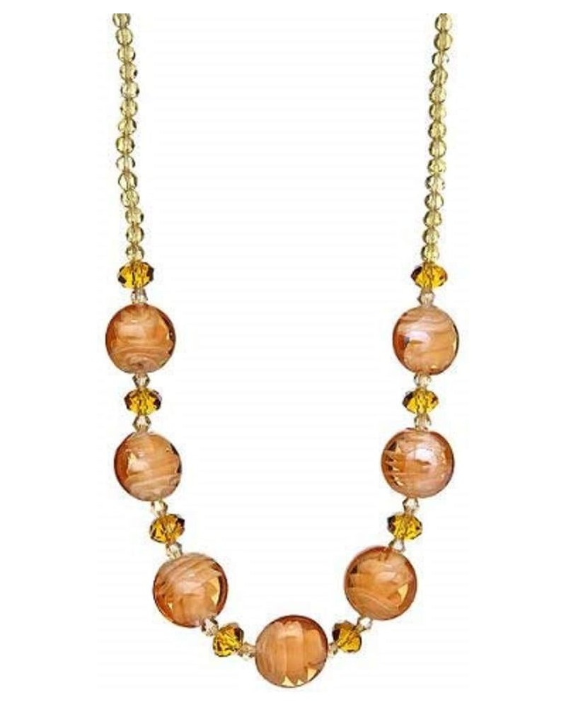 Lova Jewelry "Gold Embers" Hand-Blown Venetian Murano Glass Necklace $7.50 Necklaces