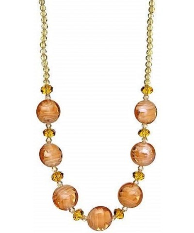 Lova Jewelry "Gold Embers" Hand-Blown Venetian Murano Glass Necklace $7.50 Necklaces