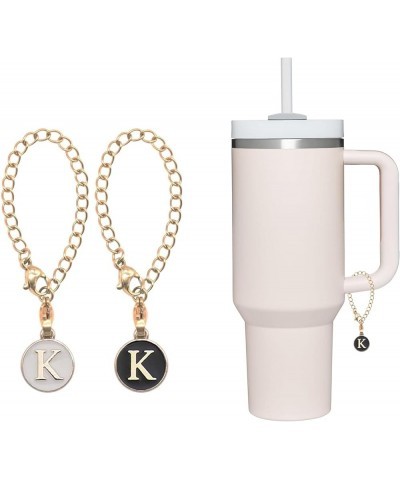 2Pcs Personalized Letter Charm for Stanley Simple Modern Tumbler 40oz with Handle ID Plate Initial Letter Chain Gift for Wome...