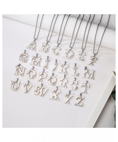 Baseball Initial Letter Necklace for Teen Boy, Stainless Steel Pendant Accessories Sport Charm Necklaces Personalized A-Z Let...