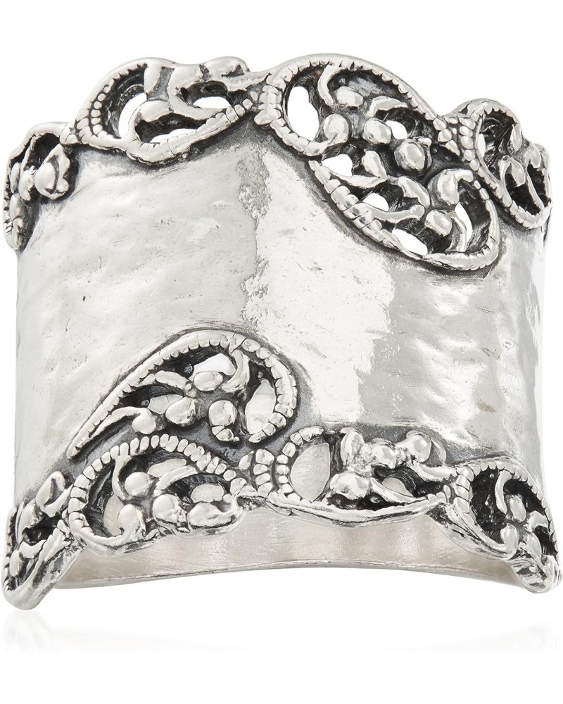 Sterling Silver Filigree-Edge Ring $44.52 Rings