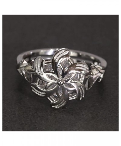 Galadriel Nenya power Ring in metal heart jewelry box ~ 925 Sterling Silver Crystal flower Ring ✬✬✬By Fantasy World✬✬✬ US siz...