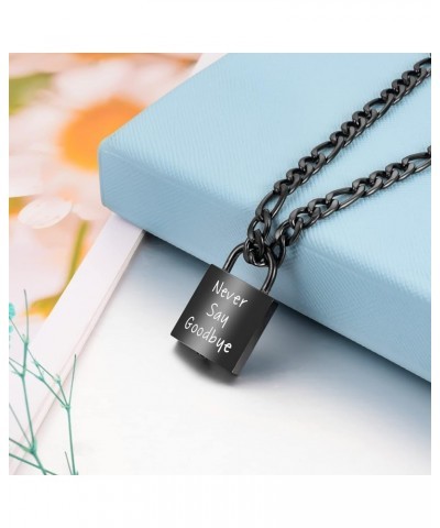 Lock Urn Necklace for Ashes Stainless Steel Ashes Necklace Cremation Necklace for Human Ashes Memorial Ashes Holder - Never S...