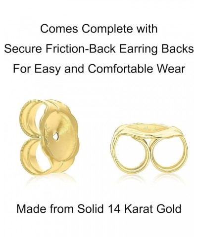 Solid 14K Yellow Gold Round Solitaire Simulated-Birthstone Minimalist Stud Earring 3mm 12-December $25.18 Earrings