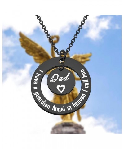 Dad Memorial Jewelry I Have a Guardian Angel Heaven I Call Him Dad Memorial Necklace Gift Loss of a Dad Gift Guardian Angel I...