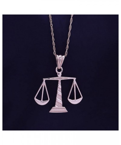 14K Gold Over 925 Sterling Silver Scales of Justice Pendant Necklace rose-gold-plated-silver $22.00 Necklaces