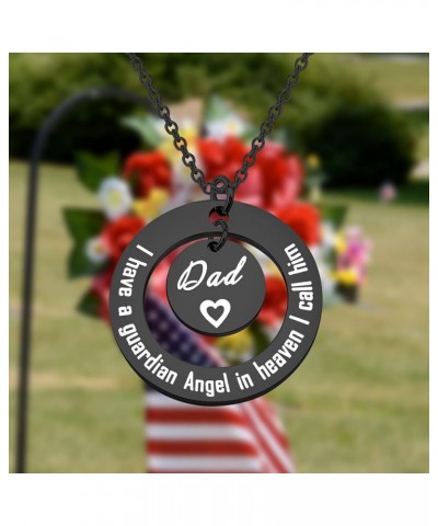 Dad Memorial Jewelry I Have a Guardian Angel Heaven I Call Him Dad Memorial Necklace Gift Loss of a Dad Gift Guardian Angel I...