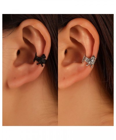 2Pcs Bat Ear Cuff for No Piercing Ear Women Bat Ear Cuff Earrings Black Climber Earrings Clip On Cartilage Earrings for Girls...