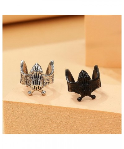 2Pcs Bat Ear Cuff for No Piercing Ear Women Bat Ear Cuff Earrings Black Climber Earrings Clip On Cartilage Earrings for Girls...