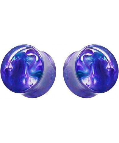 1 Pair Acrylic Smoke Solid Double Flare Ear Gauges Tunnels 8mm-25mm Stretcher PurpleGreen Grey Red Woman Man Body Piercing Je...