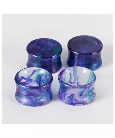 1 Pair Acrylic Smoke Solid Double Flare Ear Gauges Tunnels 8mm-25mm Stretcher PurpleGreen Grey Red Woman Man Body Piercing Je...