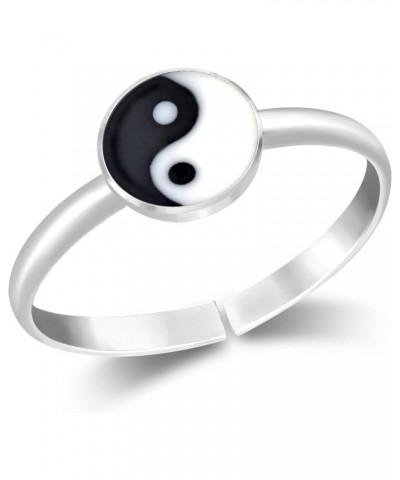 Cute Yin Yang Balance .925 Sterling Silver Toe Ring or Pinky Ring $8.68 Body Jewelry