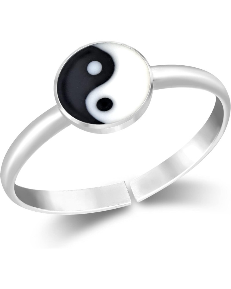 Cute Yin Yang Balance .925 Sterling Silver Toe Ring or Pinky Ring $8.68 Body Jewelry