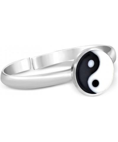 Cute Yin Yang Balance .925 Sterling Silver Toe Ring or Pinky Ring $8.68 Body Jewelry