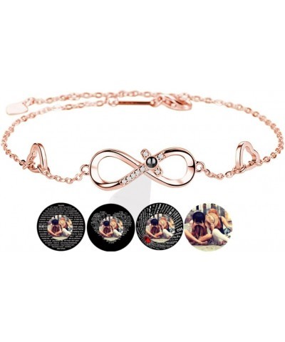 Personalized Photo Projection Bracelet Custom infinityr Charm Bracelets with Picture Inside I Love You Bracelet 100 Languages...