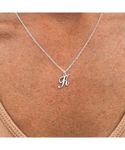 A-Z Letter Pendant Necklace for Women 14k Gold/Rose Gold Plated or 925 Sterling Silver Cute Pretty Dainty Girls Women's Capit...