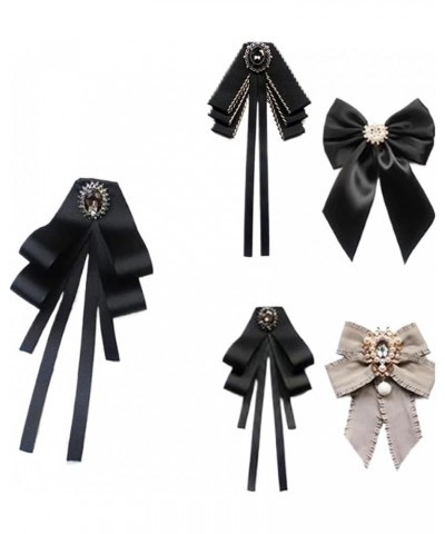 Women's Unisex Bow Tie Brooch Ladies Pearl Crystal Pendant Lapel Pin Shirt Tie Bow Tie Suit Accessories One size 19 $25.32 Br...